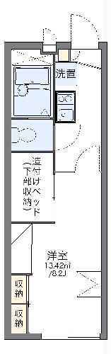 レオパレスエーリ(1K/1階)の間取り写真