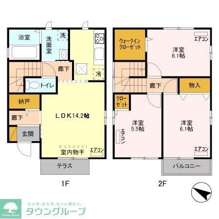 フェリーチェA(3LDK/2階)の間取り写真
