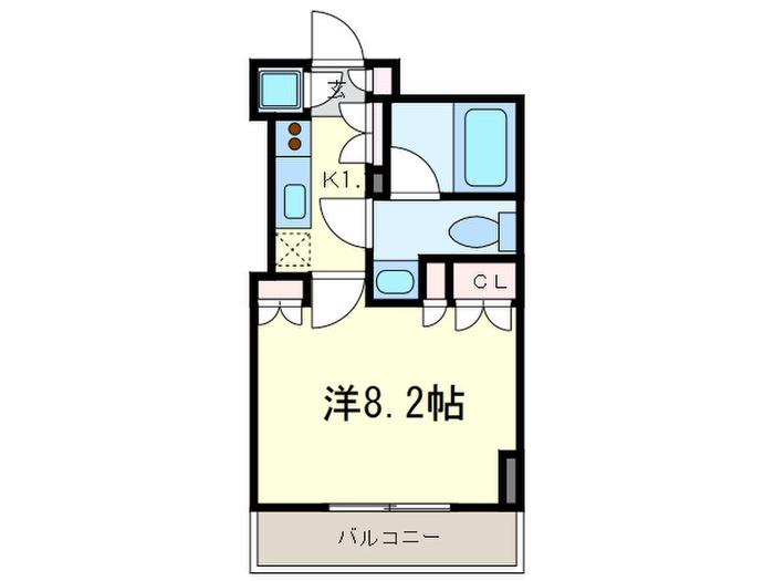 パークハビオ青山(1K/8階)の間取り写真