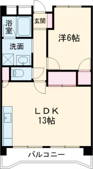 グランデあんご(1LDK/2階)の間取り写真