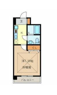 JC GRANDE MODO(1K/6階)の間取り写真