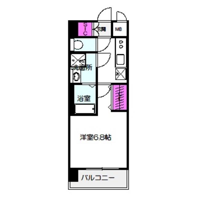 レジュールアッシュ玉造(1K/9階)の間取り写真
