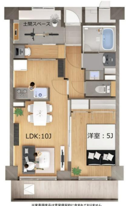 シェルクレール大森(2DK/5階)の間取り写真