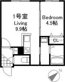 プレスタ東札幌5-2MS(1LDK/4階)の間取り写真
