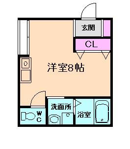 アドマステラス池田新町(ワンルーム/3階)の間取り写真
