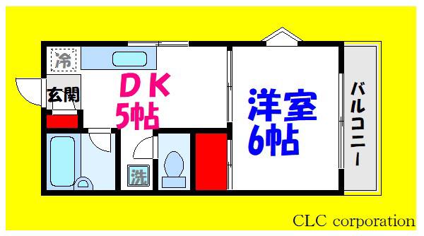 第3中川ハイツ(1DK/1階)の間取り写真