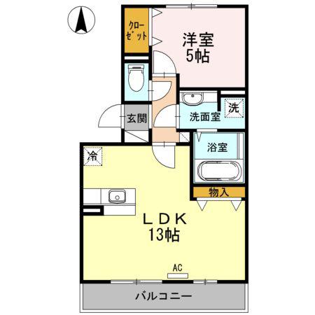 FLOURISH 平和台(1LDK/3階)の間取り写真