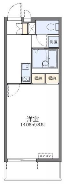 レオネクスト湘南山手館C(1K/3階)の間取り写真