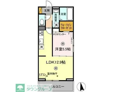 フォーリアA(1LDK/3階)の間取り写真