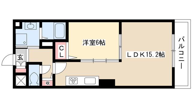 LAULEA神丘(1LDK/2階)の間取り写真