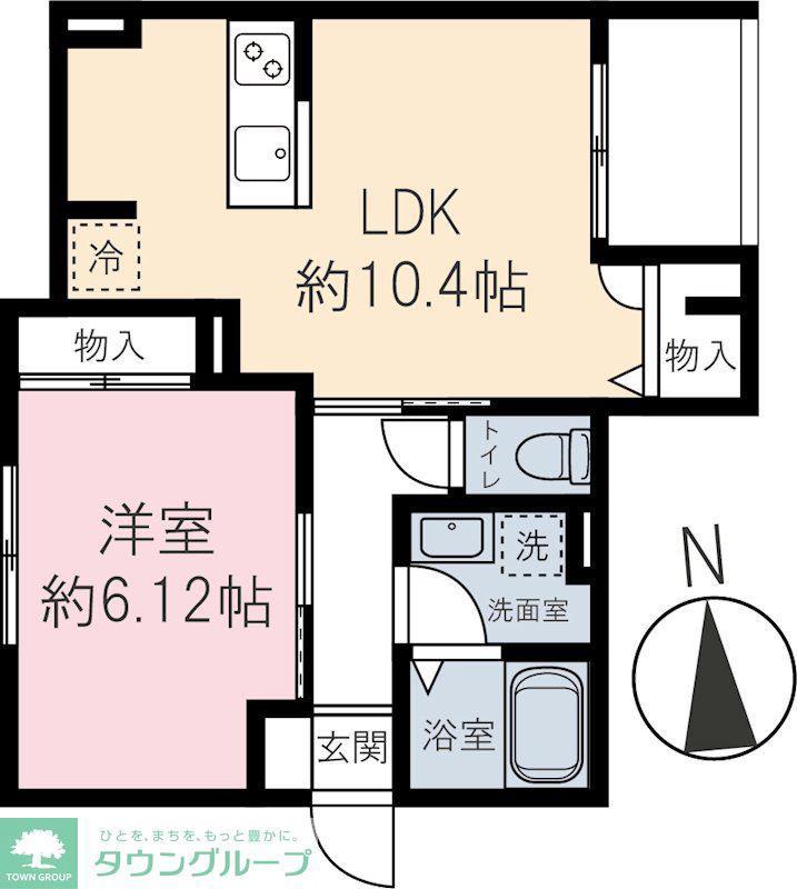 ハニーテラス(1LDK/3階)の間取り写真
