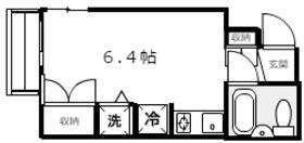 MKB-1(ワンルーム/2階)の間取り写真