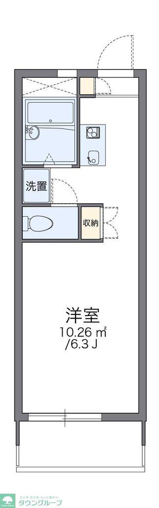 レオパレス北田園(1K/2階)の間取り写真