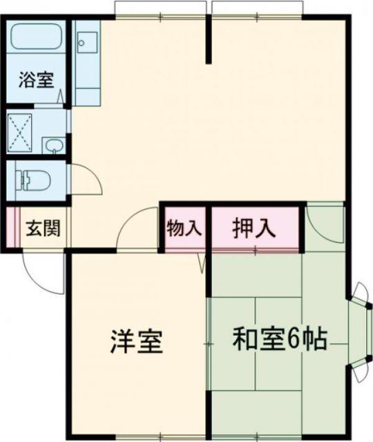 アドラーブルガーデンB(2LDK/2階)の間取り写真