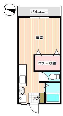 G・HOUSE(ワンルーム/2階)の間取り写真