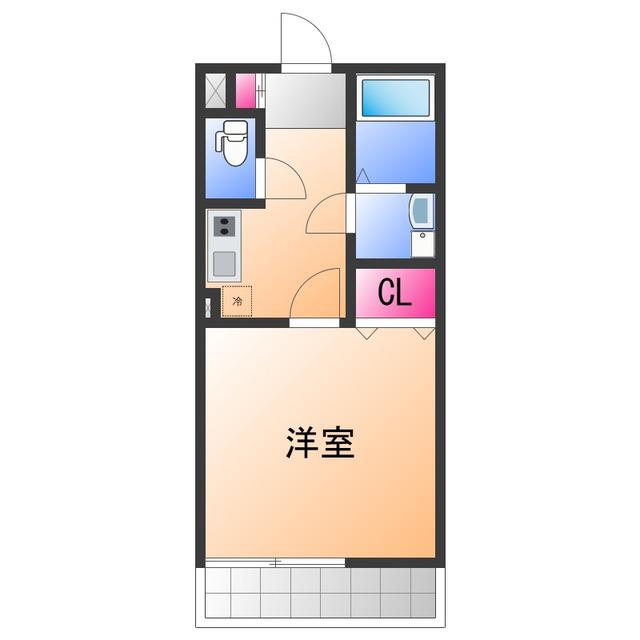 ALEGRIA泉佐野鶴原サウス(1K/1階)の間取り写真