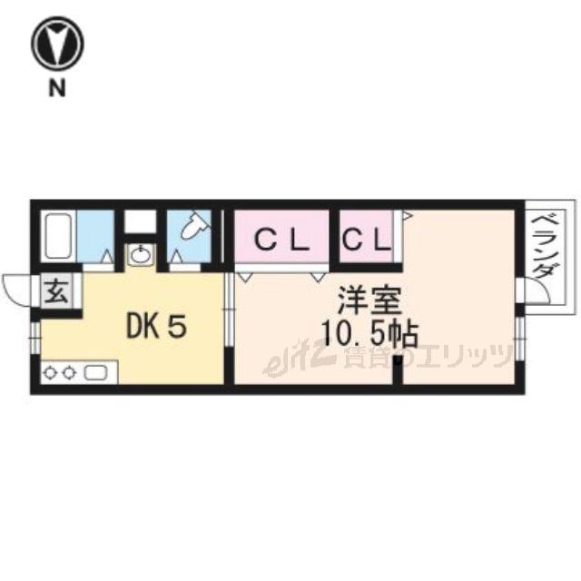 大協マンション(1DK/2階)の間取り写真