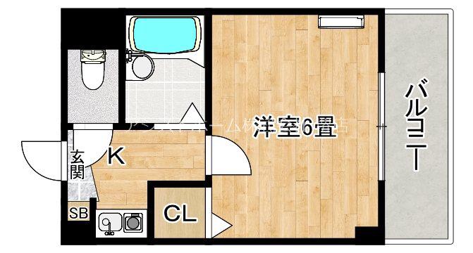 トゥリオーニ堺I(1K/3階)の間取り写真