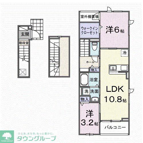 ブランルミエール(2LDK/3階)の間取り写真