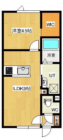 CORE ROOM(1LDK/1階)の間取り写真