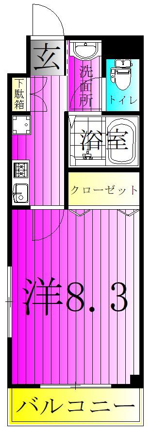 アーク・パル(1K/2階)の間取り写真