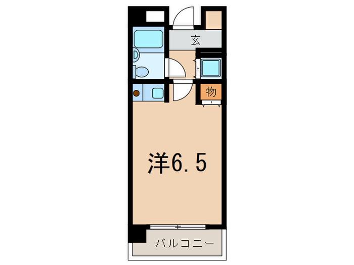 ダンディライオン芦屋(ワンルーム/3階)の間取り写真