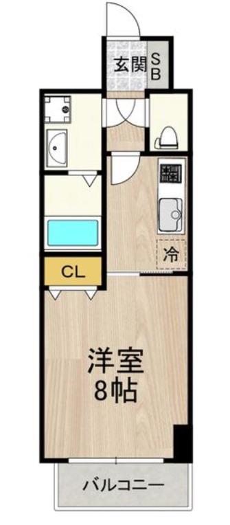 ノーブルコート堺筋本町(1K/4階)の間取り写真