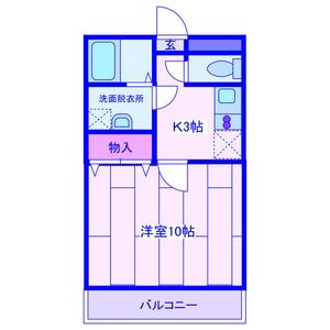 アメージングエステート(1K/1階)の間取り写真
