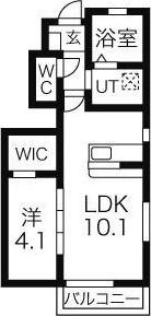 PADMA(1LDK/1階)の間取り写真
