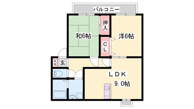 シャルマンコートA棟(2LDK/1階)の間取り写真