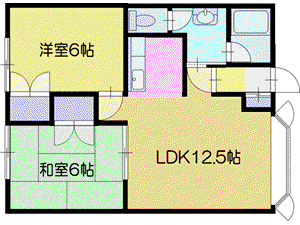 5丁目ハイツいずみ(2LDK/1階)の間取り写真