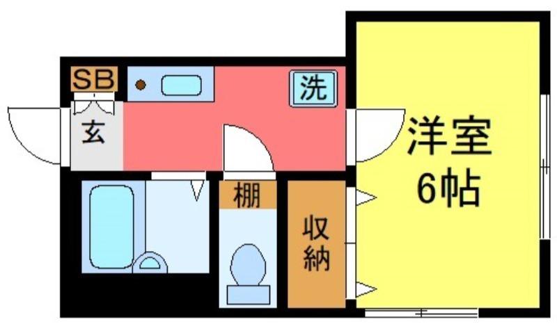 メゾンドヴィーブル(1K/2階)の間取り写真