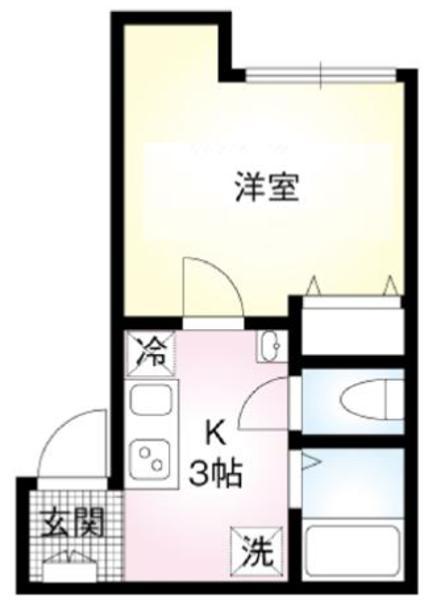 TREE TERRACE(1K/3階)の間取り写真