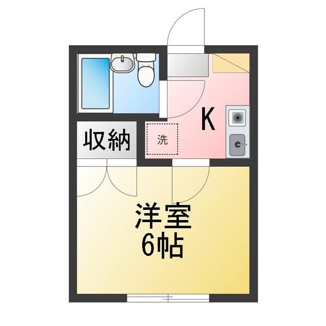 コートファイブ(1K/1階)の間取り写真