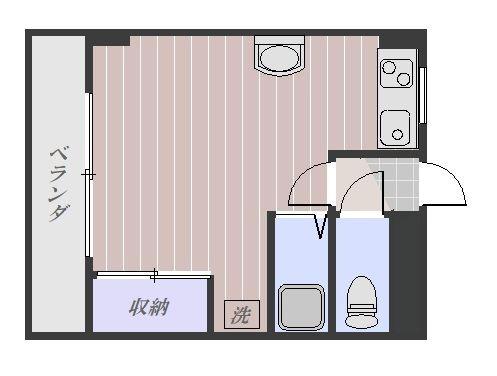 ユーコービル(ワンルーム/3階)の間取り写真
