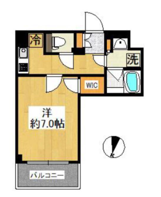 ルーブル赤羽台(1K/4階)の間取り写真