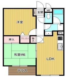 REGULUS須磨寺(2LDK/1階)の間取り写真