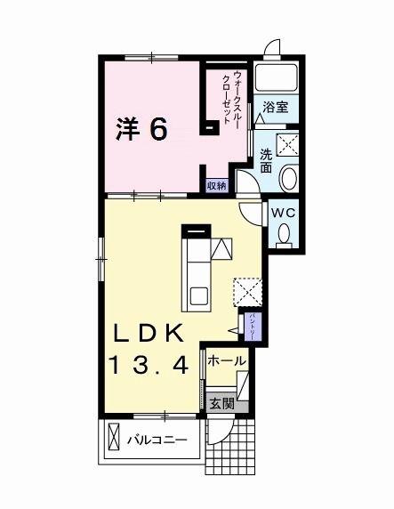 サンリットYII(1LDK/1階)の間取り写真