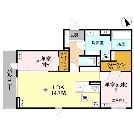 FT.RECOLTE(2LDK/1階)の間取り写真