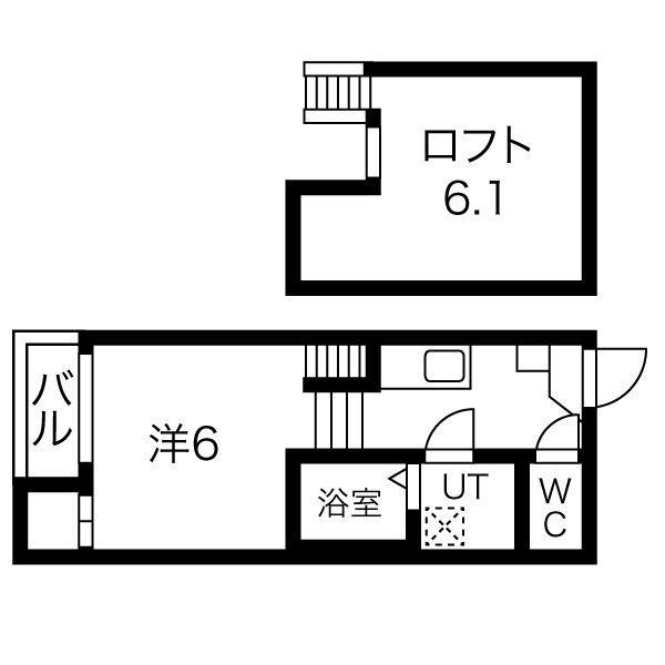 BLUE GARDEN(1K/1階)の間取り写真