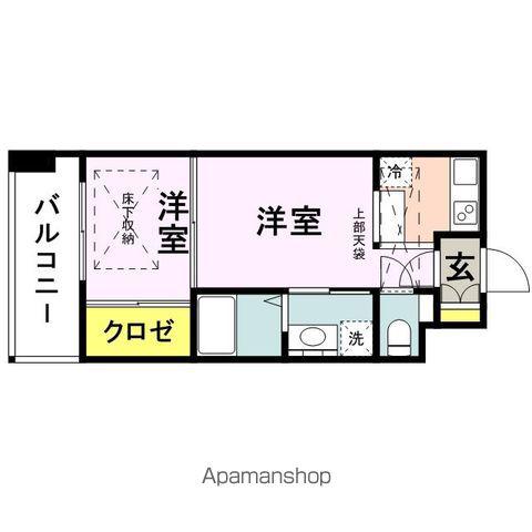 エステートモア天神(1LDK/7階)の間取り写真