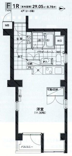 T-COURT武蔵小杉(ワンルーム/3階)の間取り写真
