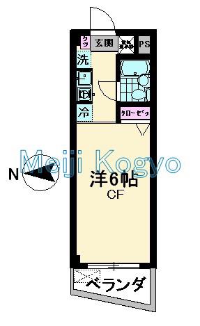 S・FLAT(ワンルーム/2階)の間取り写真