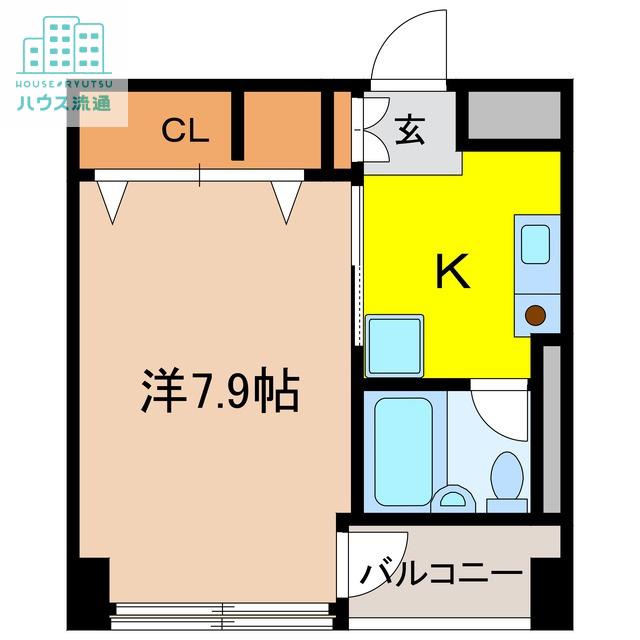 パークアベニュービル(1K/4階)の間取り写真