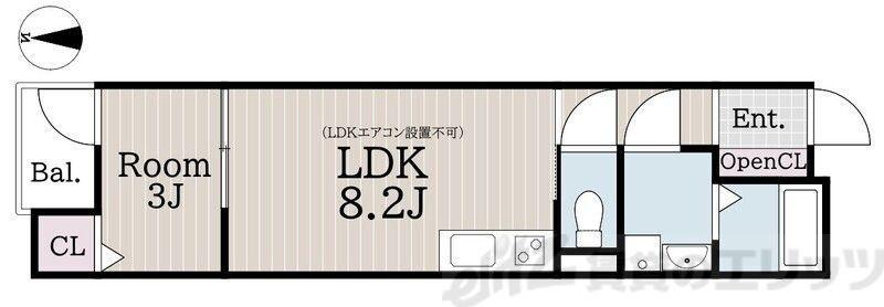 リブレメゾン豊里I(1LDK/2階)の間取り写真