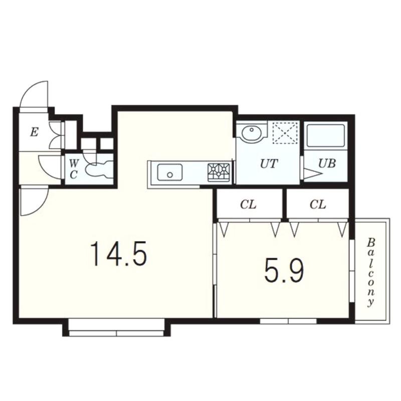 CERVINIA(1LDK/3階)の間取り写真
