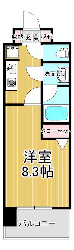BUENA東大通(1K/4階)の間取り写真
