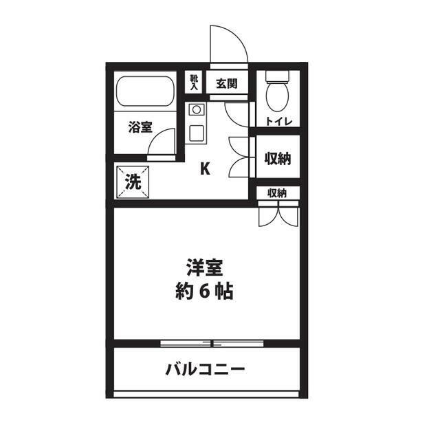 ルフィーノ妻田(1K/2階)の間取り写真