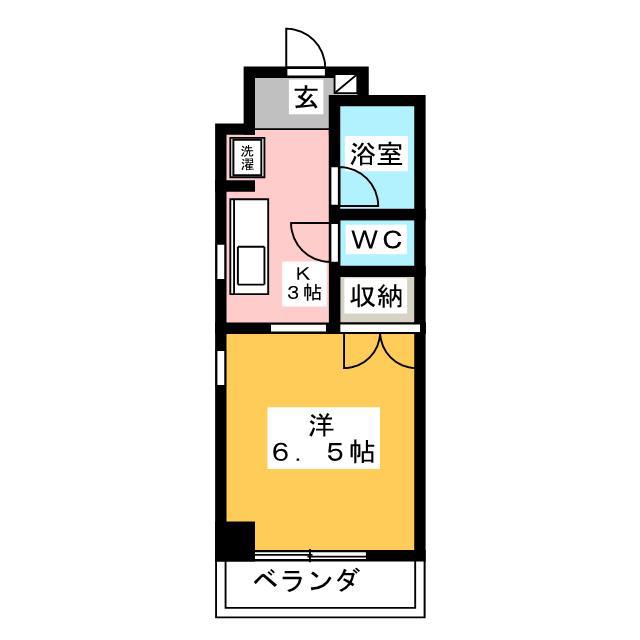 ドエル船橋本町(1K/5階)の間取り写真