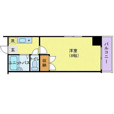 サンビューティ春日町(1K/7階)の間取り写真